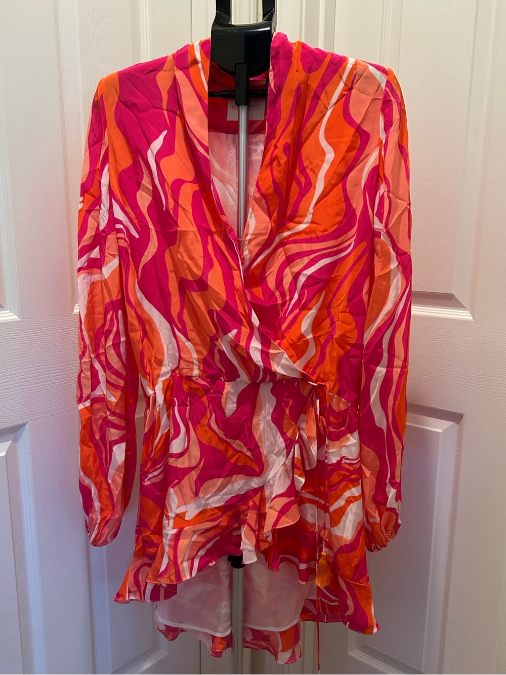 Rococo Sand Pink and Orange Swirl Dress